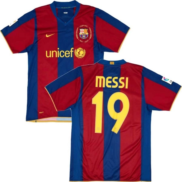 2007-08 Mens Barcelona Home Shirt Messi #19