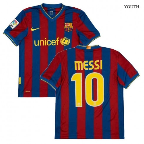 2009-10 Barcelona Home Youth Shirt Messi #10
